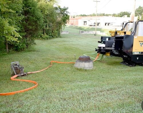 Hammer Oiler and Air Hoses Setup