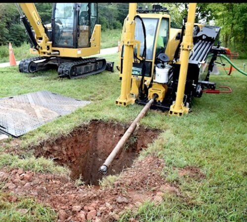 Drill Setup with Air Hammer