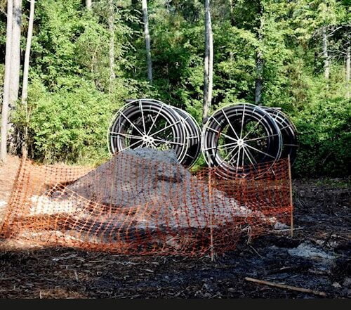 6-inch HDPE pipe, IPS SDR 11, on a reel 